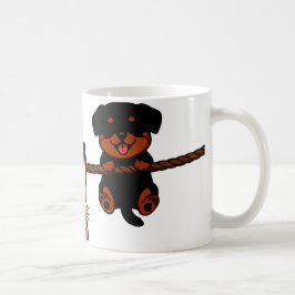 Caneca De Café Rope Buddies: Calico Cat, Siamese Acrobat & Happy 