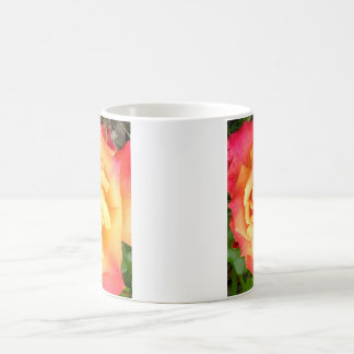 Caneca De Café Rosa amarelo alaranjado