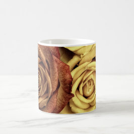 Caneca De Café Rosa amarelo e vermelho