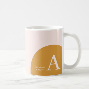 Caneca De Café Rosa & Amarelo   Promoção Comercial Colorida