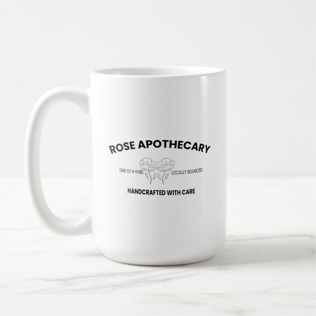 Caneca De Café Rosa Apotecário, alimentado localmente, um tipo (Esquerda)