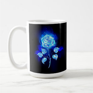 Caneca De Café Rosa Azul Ardente
