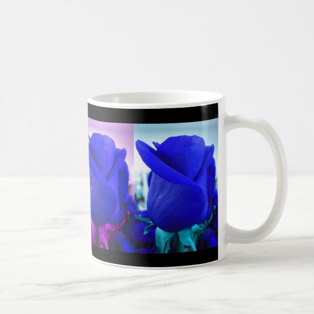 Caneca De Café Rosa azul Comprime Mug (Direita)