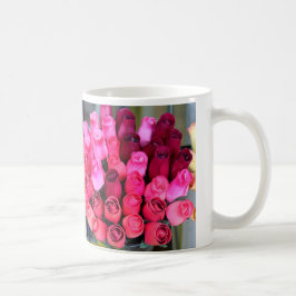 caneca de café rosa bouquet