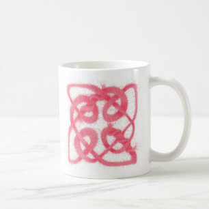 Caneca De Café ROSA CELTIC KNOT White Mug