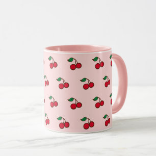 Caneca de Café Rosa Cereja
