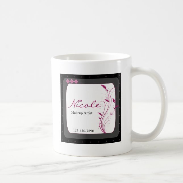 Caneca De Café Rosa cinzento do preto moderno do estilo alto (Direita)
