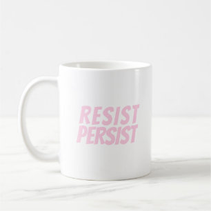 Caneca De Café rosa claro branca "Resistente"