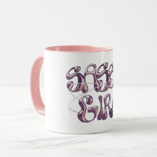 Caneca de Café Rosa Claro Garota Atrevida | T Márm