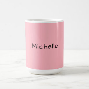 Caneca De Café Rosa Claro Profissional Único Casual Caligrafia