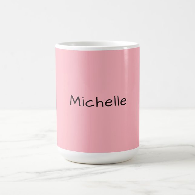 Caneca De Café Rosa Claro Profissional Único Casual Caligrafia (Centro)