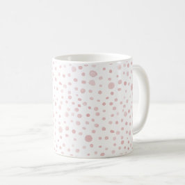 Caneca De Café Rosa Confetti Watercolor Dots Classic Mug
