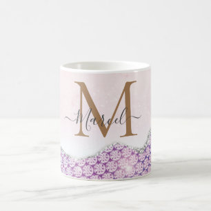 Caneca De Café Rosa cor-de-rosa Elegante, coágulo de café