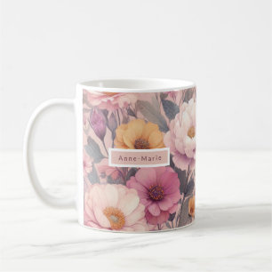 Caneca De Café Rosa cor-de-rosa-rosa, na moda, elegante