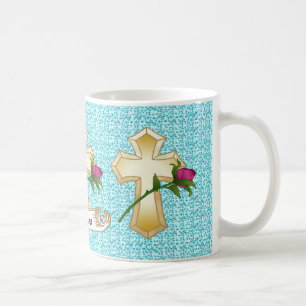 Caneca De Café Rosa da Cruz Cristã