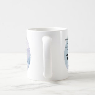 Caneca De Café Rosa de Algodão do Amor em Azul