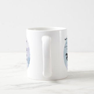 Caneca De Café Rosa de Algodão do Amor em Azul