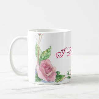 Caneca De Café Rosa de Aquarela