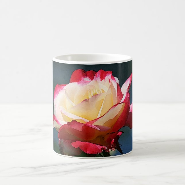 Caneca De Café "Rosa de chá híbrido do prazer dobro" (Centro)