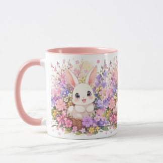 Caneca de café rosa de duas tonalidades do adoráve