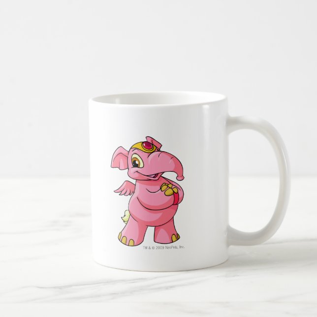 Caneca De Café Rosa de Elephante (Direita)