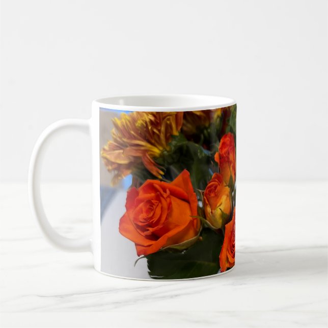 Caneca De Café Rosa de laranja (Esquerda)