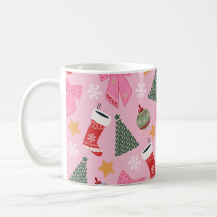 Caneca De Café Rosa de Natal Bonito
