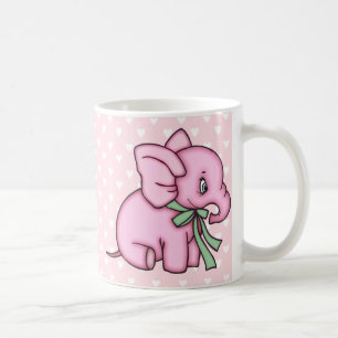 Caneca De Café Rosa do brinquedo do elefante