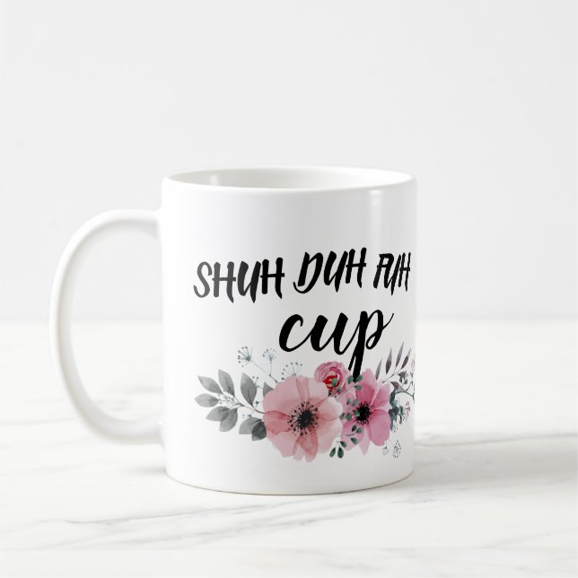 Caneca De Café Rosa do COPO de SHUH DUH FUH (Esquerda)