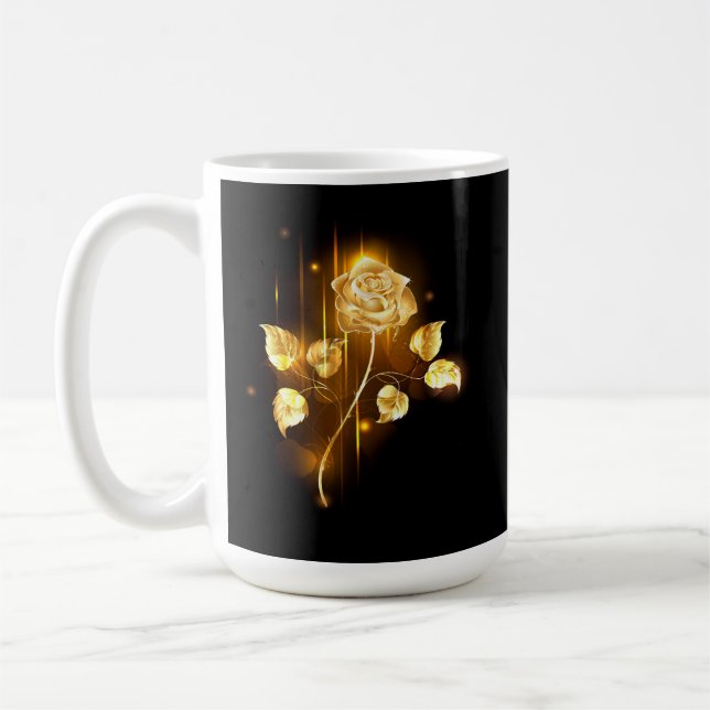 Caneca De Café rosa do ouro ( rosa dourado ) (Esquerda)