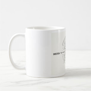 Caneca De Café Rosa dos Ventos Náutica de Descoberta de Direção