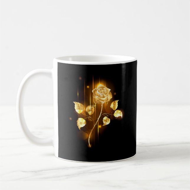 Caneca De Café Rosa dourada ( rosa de ouro ) (Esquerda)