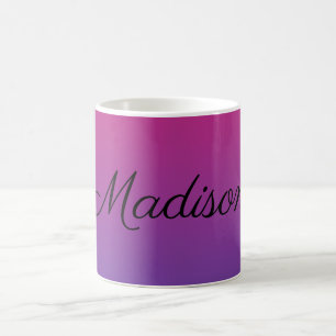 Caneca De Café Rosa e Roxo Ombre
