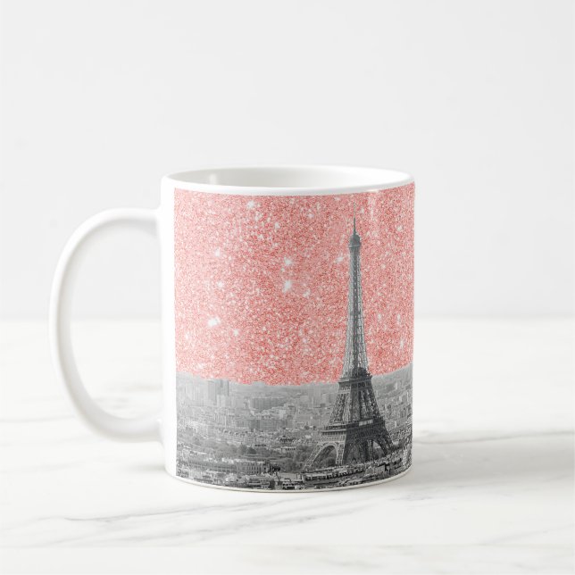 Caneca De Café Rosa em Paris (Esquerda)