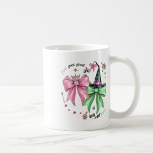 Caneca De Café Rosa Fica Bem Com A Bruxa Dia de as Bruxas engraça