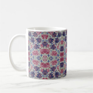 Caneca De Café Rosa Floral de Café de Lua Azul
