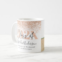 Caneca De Café Rosa gold multi-fotografia - foto brilhante cof