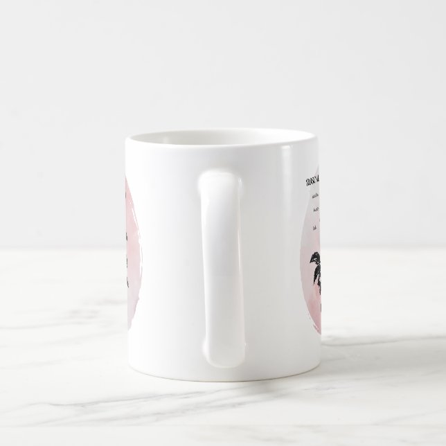 Caneca De Café Rosa mágica de algodão a rosa (Alça)