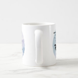 Caneca De Café Rosa mágica de algodão em azul