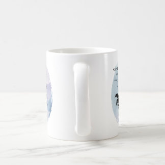 Caneca De Café Rosa mágica de algodão em azul
