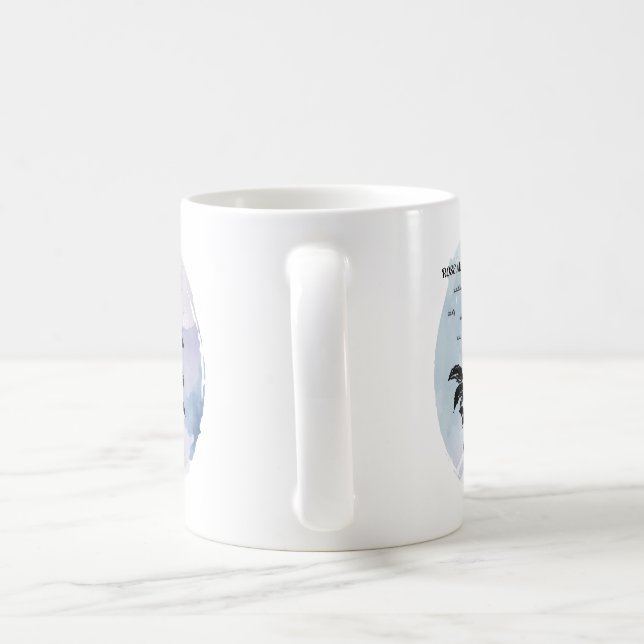 Caneca De Café Rosa mágica de algodão em azul (Alça)