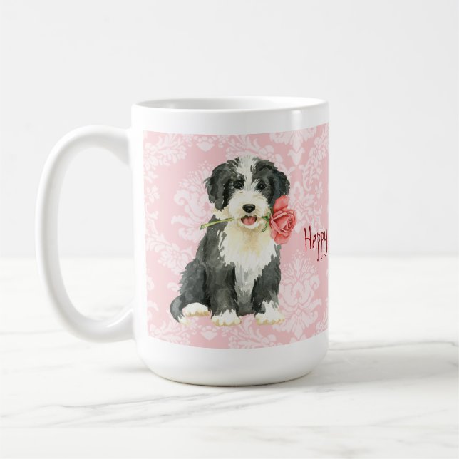 Caneca De Café Rosa namorados Beardie (Esquerda)
