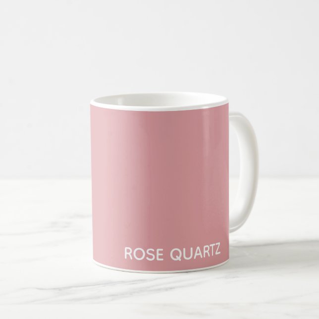 Caneca De Café Rosa Quartz - nome cor rosa (Frente Esquerda)
