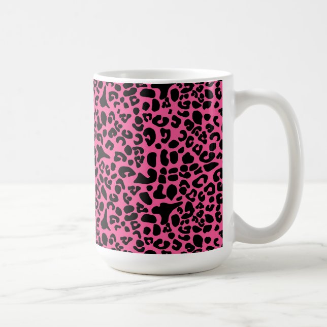 Caneca De Café Rosa quente na moda e impressão moderno preto do (Direita)