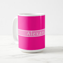 Caneca De Café Rosa Quente Nome Personalizado