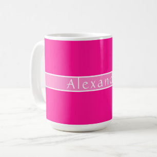 Caneca De Café Rosa Quente Nome Personalizado