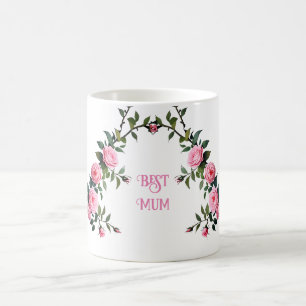 Caneca De Café Rosa Rosa Rosa Elegante