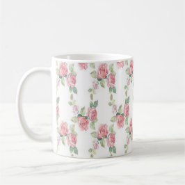 Caneca De Café Rosa Rosa Rosa Rosa chique Floral