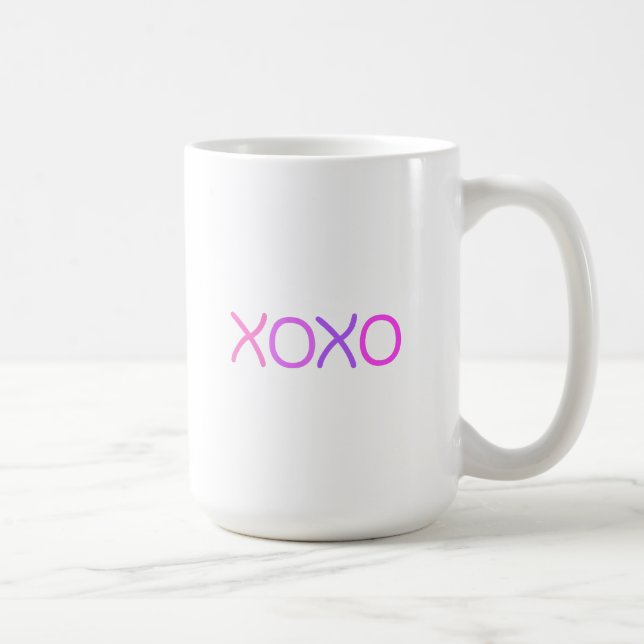 Caneca De Café Rosa, roxo e lavanda Xoxo adorável (Direita)