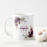 Caneca De Café Rosa Roxo Elegante Nome Floral Monograma Mug<br><div class="desc">Linda,  Rosa Floral de Plum Purple,  caneca personalizada personalizada. Elegante,  rosas de aquarelas boho,  design floral botânico com folhas sobre fundo branco. Você pode personalizar com seu nome e monograma inicial com uma elegante tipografia manuscrita. #3341 Se precisar de ajuda ou itens correspondentes,  escreva-me por favor.</div>